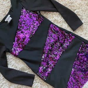Black and purple dress